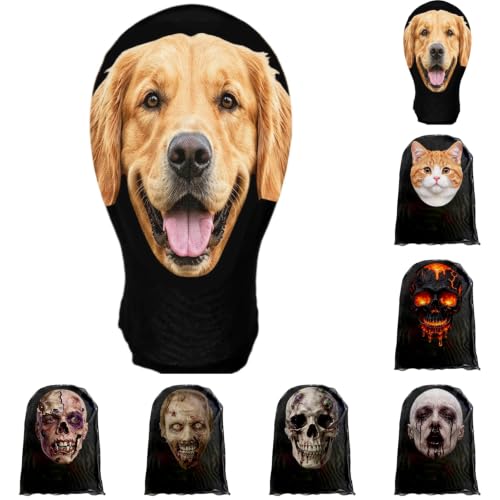 3D Dog Balaclava Face Mask Ugly Realistic Halloween Cosplay Accessories - image 1
