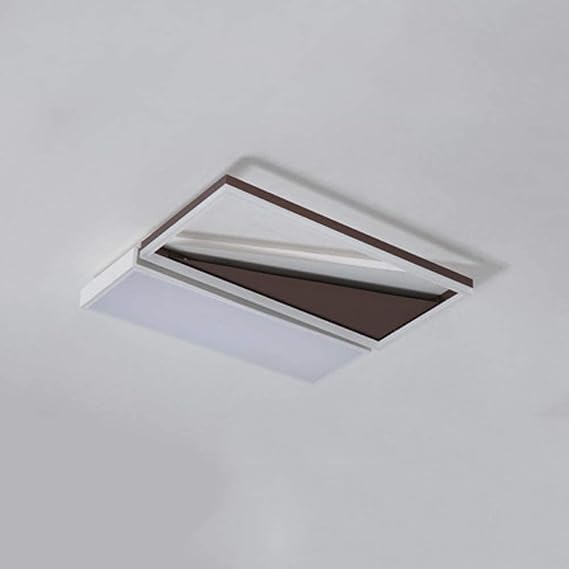 Chandelier LED Square Triangle Rectangle Chandelier Aluminium Acrylic Ceiling Lamp Brown White Yellow Warm Light Dining (Color : Warm Light)