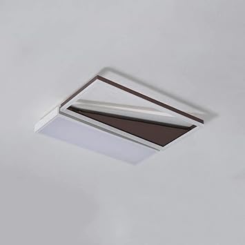 Chandelier LED Square Triangle Rectangle Chandelier Aluminium Acrylic Ceiling Lamp Brown White Yellow Warm Light Dining (Color : Warm Light)