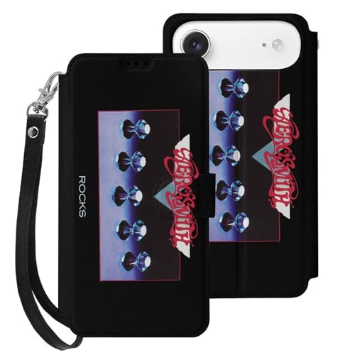 TolipOU IPhone17 �p �P�[�X �蒠�^ AERO SMITH ROCKS �A�C�t�H��17 Air Pro ProMax �p �X�}�z�J�o�[ PU���U�[ TPU�f�� �y�� �}�O�l�b�g�� �J�[�h���[ �X�^���h�@�\ �Ռ��z�� �S�ʕی� �X�g���b�v�z�[