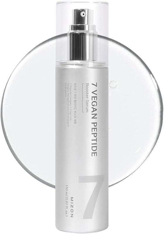 7 Vegan Peptide Booster Serum, 5.07 fl oz | Korean Serum, Hyaluronic Acid Niacinamide Adenosine, Anti Aging for Sensitive Skin, Wrinkles Pores & Hydration Glass Skin