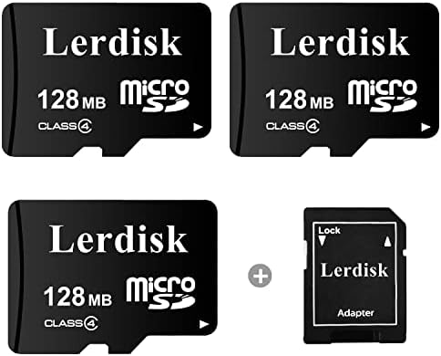 Lerdisk Factory Wholesale 3-Pack Micro SD Card 128MB in Bulk Small Capacity 3-Year Warranty Produced by 3C Group Authorized Licencee for Small Files or Company Use NOT Suitable for Camera (NOT GB)