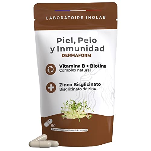 Vitamina B Complex natural + Zinc | Semillas quinua germinadas Bio | Cabello Piel Inmunidad | Biotina B1, B2, B3, B5, B6, B9, B12 | Vitaminas para el cabello Cover
