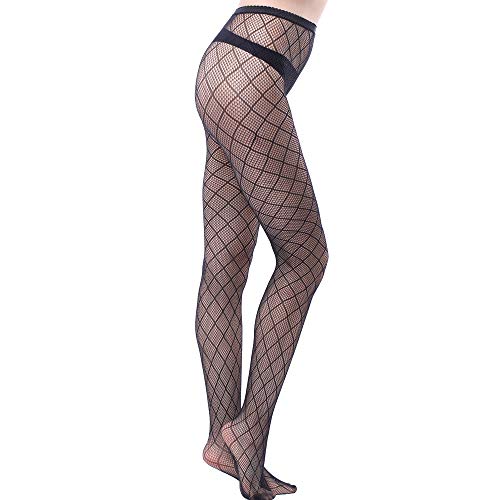 KACOLOR Women Fishnet Stockings Patterned Tights Thigh High Black Lace Leggings High Waist Tights Pantyhose3