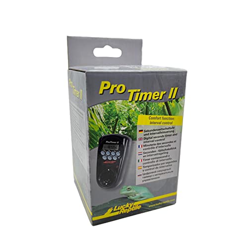 Lucky Reptile Pro Timer II - Sekunden Zeitschaltuhr mit Intervallsteuerung - Digitale Zeitschaltuhr Steckdose mit 8 konfigurierbaren Programmen - Schaltuhr Terrarium - Digital Timer - 3500W