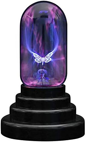 Lpraer Butterfly Plasma Ball 3 Inch Magic Touch Sensitive USB Powered Thunder Lightning Glass Sphere for Decorations/Party/Bedroom