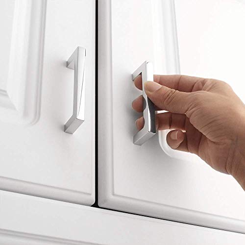 Koofizo Solid Square Bar Cabinet Handle - Chrome Furniture Pull, 3 Inch/76Mm Screwhole Distance, 10-Pack For Kitchen Cupboard Door, Bedroom Dresser Drawer, Bathroom Wardrobe Hardware #TOP2