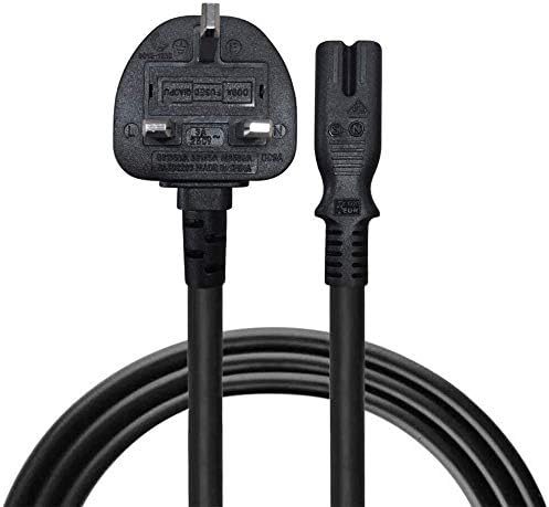 UK PLUG 3-Prong AC Power Cord Battery Charger Cable For MARSHALL Acton II Bluetooth Speaker - Black (2 METER)