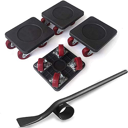 TXOZ Furniture Lifter Shifter 360° Rotation Wheels Mover, Furniture Transport Hand Tool Set 5 Pcs for Safe and Easy Moving of Couches Sofas Refrigerators + More