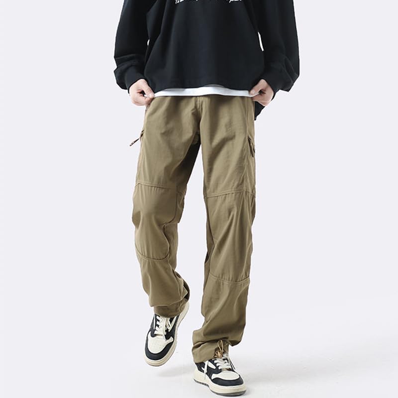 Men's Pants Overalls Loose Straight American Casual Pants4