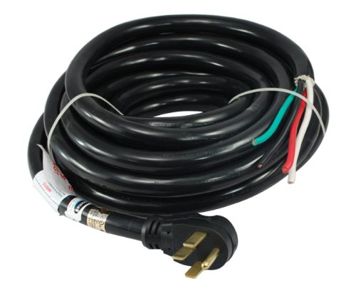 Conntek 14302 RV/Generator Power Cord 30-Foot 50 Amp Male Plug to Bare Wire