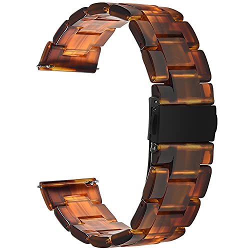 Fullmosa Quick Release Watch Band 18mm,Resin Watch Band Bracelet Compatible Huawei Watch,Compatible Asus Zenwatch 2/LG Watch Style/Withings ActivitÃ©/Steel HR 36mm,Dark Amber