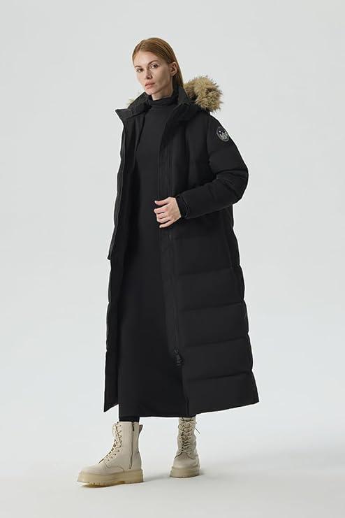 Fitouch women's long down coat - alternate angle