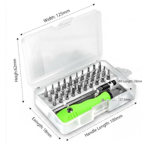 Image of Sulfar 32 in 1 Interchangeble Multipurpose Mini Screwdriver Set Magnetic Slot Wrench Bits Repair Tools Kit Set Combination Screwdriver Set for Home Appliance,Laptop,Mobile,Computer