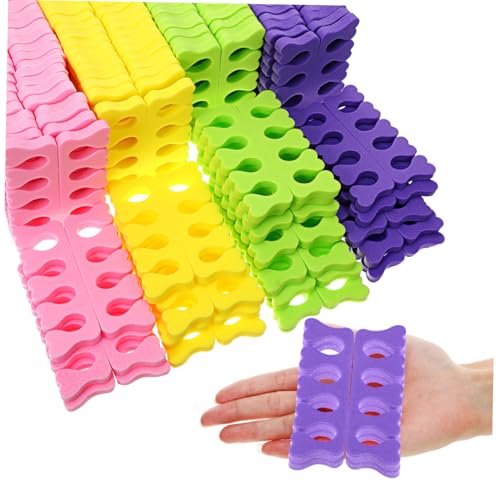 Baluue 100 Separadores de Dedos para Mujer Suave Herramientas Pedicura para Uñas Separadores Compactos para Viaje y Casa