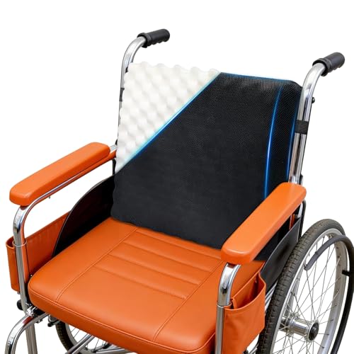 JZHLLA Wheelchair Back Cushion with Mesh Cover