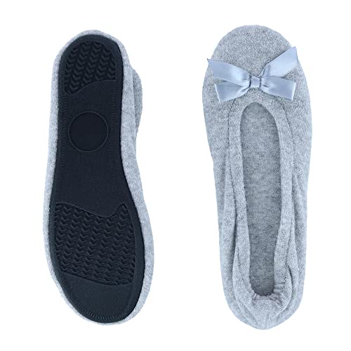 CTM Women's Terry Ballerina Slipper House Shoe3