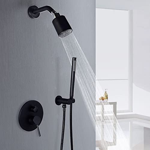 Robinet de douche de salle de bain encastrable anti-calcaire en laiton