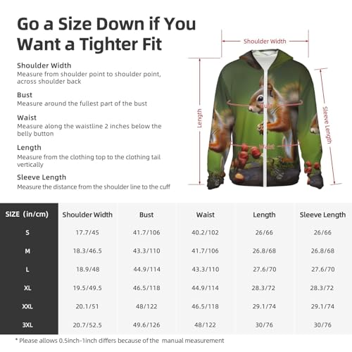 UPF 50+ squirrel Sun Protection Hoodie Rash Guard Shirt Long Sleeve Sun Shirt Lightweight Jacket2