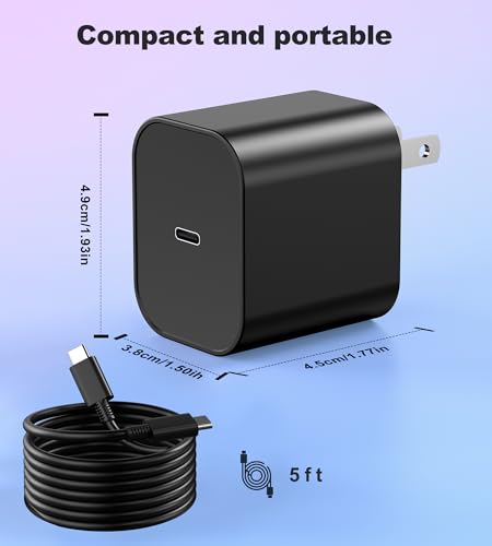 Image of Switch 2 Charger - 60W GaN AC Power Adapter for Nintendo Switch /OLED /Lite & Steam Deck /OLED, USB-C Cable, Original Quality, Supports 4K TV Mode, PD3.0 Fast Charger for PS4 Adapter, Galaxy