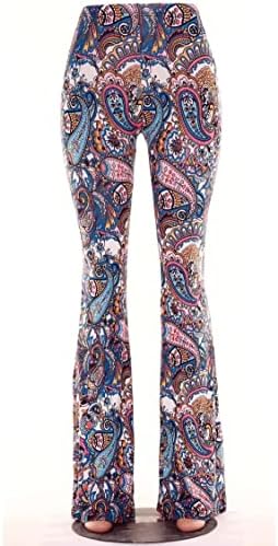 Herose Tall Ladies Soft Flared Leggings Pants Floor Length S-2XL