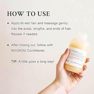 Davines NOUNOU/Shampoo, Nourishing Cleanser for Damaged, Processed or Brittle Hair - Restores Natural Softness, Shine & Body with Lupin- Hydrates Chemically Treated Hair