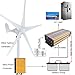 Pikasola Wind Turbine Generator Kit 400W 12V with 5 Blade, with Charge Controller, Wind Power Generator for Marine, RV, Home, Windmill Generator Suit for Hybrid Solar Wind System