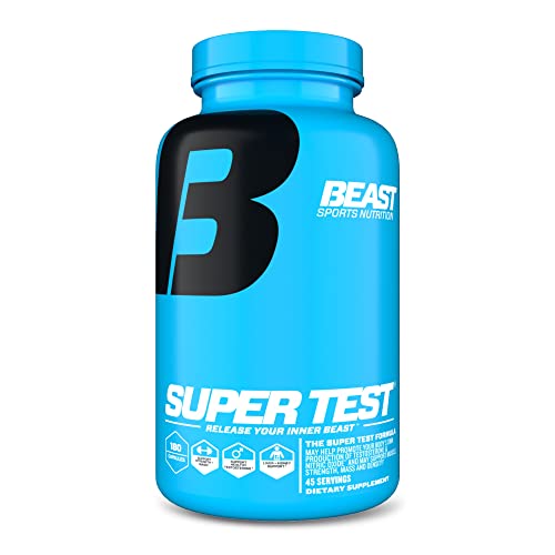 Beast Sports Nutrition Super Test - 180 Capsules - Maximize Strength, Faster Recovery & Increase Performance - 45 Servings