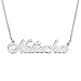 HACOOL Personalized Necklace, Custom Name Necklaces 18K White Gold Pendant for her Thanksgiving Day Birthday Gift