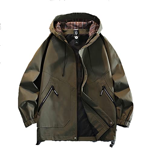 Veste d'extérieur surdimensionnée avec capuche homme Army Gn. XXL verte