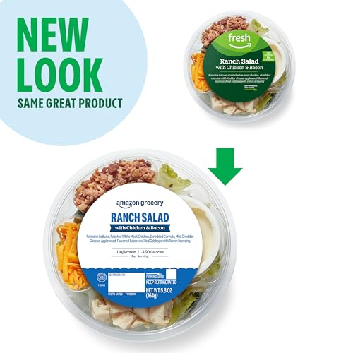 Image of Amazon Grocery, Ranch Salad with Chicken & Bacon, 5.8 Oz (Previously Amazon Fresh Brand, Packaging May Vary)