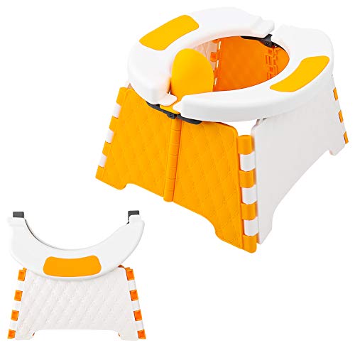 CNXUS Draagbare toiletbril voor peuters, reispotje voor kinderen, inklapbare toiletbril, babytoiletbril voor binnen en… - Afbeelding 7