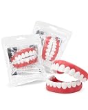 YIPFEN Faccette Dentali 2 Paia, Denti Finti Adesivi Temporanei per Sorriso Naturale & Riparazione Denti Mancanti, Kit Copertura Imperfezioni Dentali Rimovibile Uomo Donna.