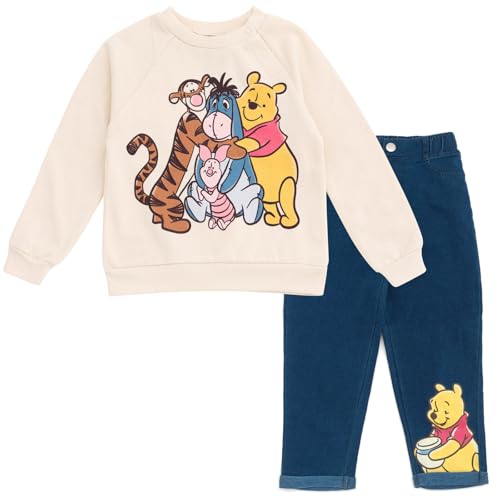 Disney Winnie the Pooh Mickey Mouse Fleece Sweatshirt and Pants Outfit Set Newborn to Toddler Sizes (Newborn - 5T)