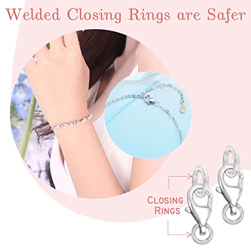 Lobster Clasps For Jewelry Making S925 Lobster Claw Clasp With Jump Rings For Diy Necklaces Bracelet,925 Sterling Silver Made In Italy #TOP4