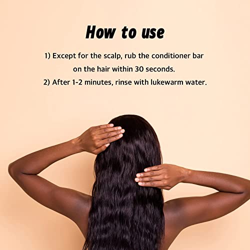 Wlelove Conditioner Bar, Rice Water - Moisturizing & Nourishing For Normal, Dry, Damaged, Frizzy, Curly And Wavy Hair, Silicon-Free, All Natural, Eco Friendly, Vegan, Zero Waste. #TOP6