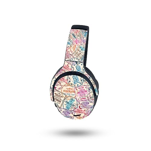 Image of MightySkins Carbon Fiber Skin Compatible with Skullcandy Crusher ANC 2 - Ive Been Everywhere | Protective, Durable Textured Carbon Fiber Finish | Easy to Apply
