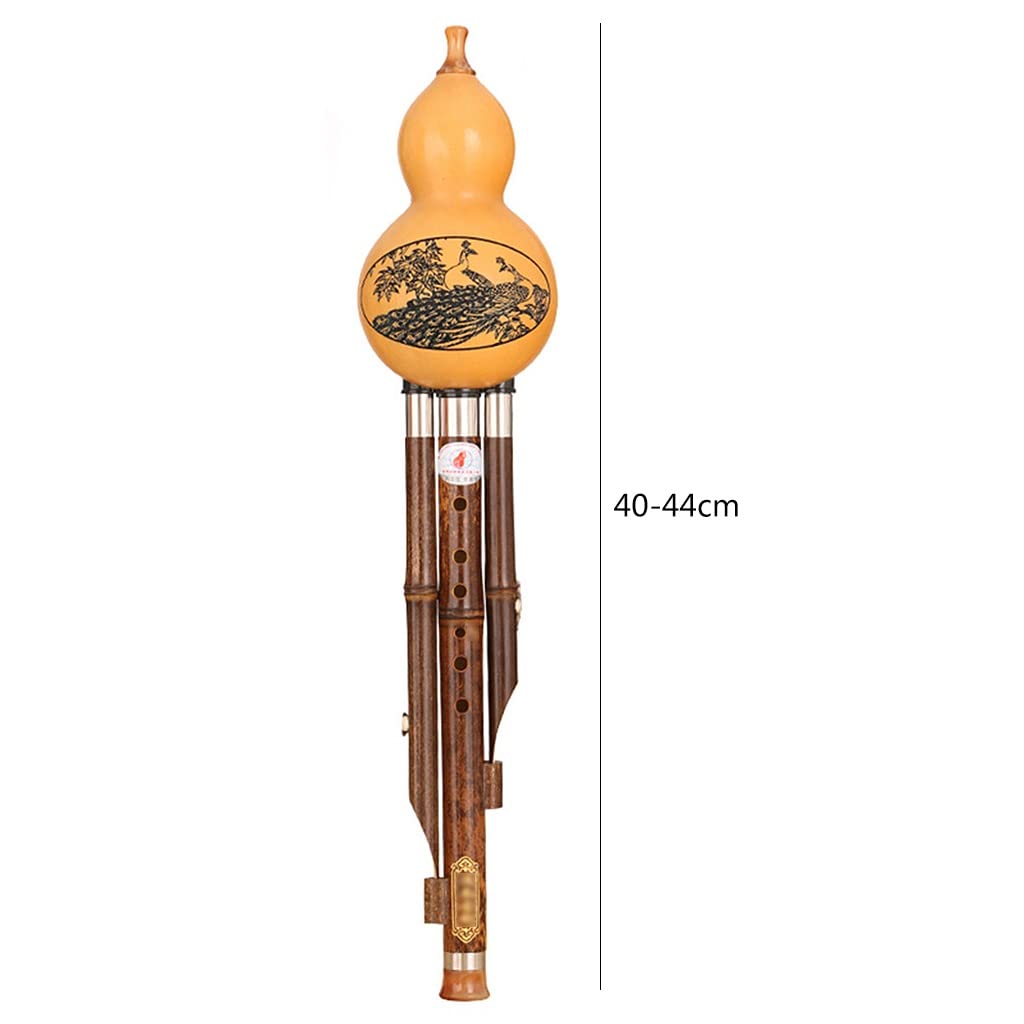 Mobkid Hulusi Musikinstrument C Down B Down Small D Hulusi Geeignet Für Anfänger, Erwachsene Und Kinder, Um Die Verwendung Zu Üben (Color : Brown, Size : D Minor)