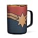 Corkcicle Marvel 16 Ounce Coffee Mug Triple Insulated Stainless Steel Cup with Clear Lid and Silicone Bottom for Hot Drinks, Captain Marvel
