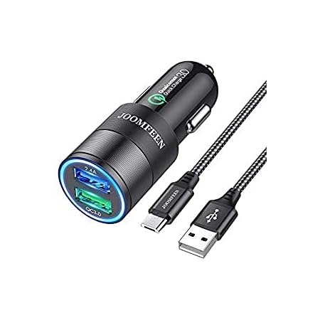 Amazon Quick Charge 3 0 Joomfeen 車 充電器 2ポート Usbカーチャージャー 急速充電 Micro Usbケーブル付 シガーソケットチャージャー Sharp Aquos Pad Zeta Sony Xperia J1 A Z3 Fujitsu Arrows A F Nx Zなどのmicro端子に対応 シガーソケット充電器 車 バイク