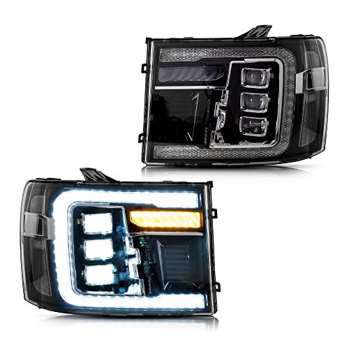 VLAND LED Projector Headlights For [ 2007-2013 GMC Sierra 1500