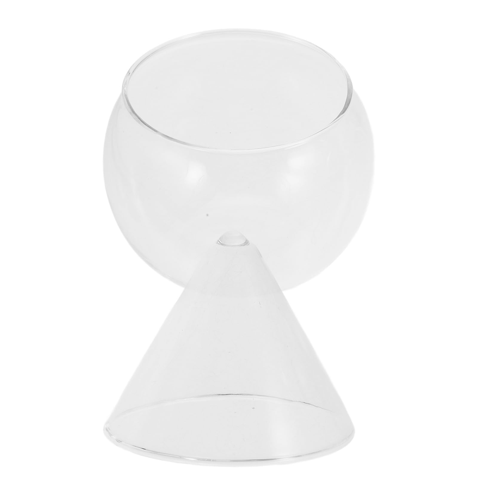 KICHOUSE Creative Cocktail Glass with Stand 10 4x10 4x9 5cm Small round Base Drinking Glass for Bar and