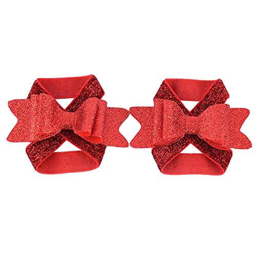 1St Birthday Outfit Baby Girl Romper Polka Dots Mini Tutu Skirt Headband Shiny Barefoot Sandals Shoes One Year Old Cake Smash Photo Shoot First Mouse Party Supply Clothing Set Red + Black Bow 1T #TOP4