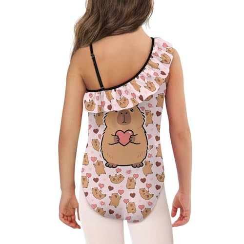 Image of Girls Swimsuit One Piece Ruffle Swimsuit Non-Slip Straps UPF 50+ for Girls Size 3-14 Years