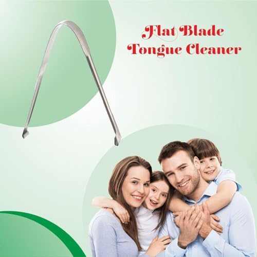 Stainless Steel Flat Tongue Cleaner for Adults, Pack of 3 | Reusable Tongue Scraper with Smooth Edges | Durable, Easy to Clean, Travel-Friendly - 4