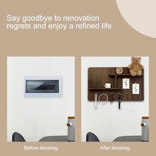 Solution de rangement décorative en bois massif pour boîtier électrique