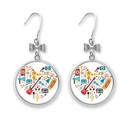 Boucles d'oreilles guitare en cœur pour les passionnées de musique