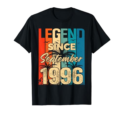 Photo de Legend Since September 1996 September 1996 Birthday Retro T-Shirt