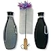 Produktbild Verudal 2X Schutzhülle für SodaStream Crystal Glaskaraffe mit passender Flaschenbürste - AllinOne Bundle mit Zwei Hüllen aus Neopren (Schwarz) und Reinigungsbürste für SodaStream Glasflaschen