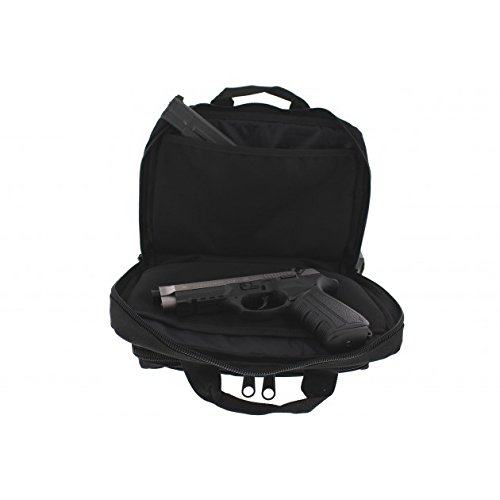 G8DS® Doppelte Pistolentasche Pistolenkoffer Schwarz abschließbar 2095